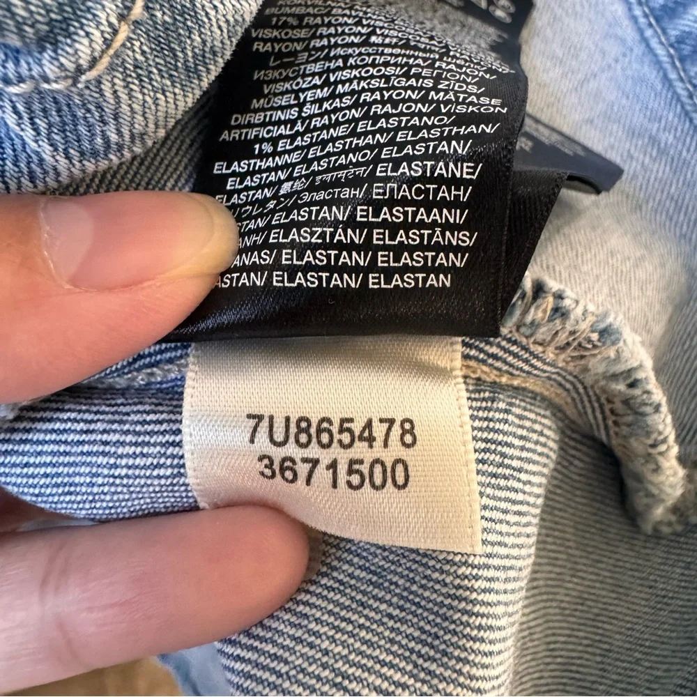 7 for all Mankind Surplus Flounce Denim Mini Dress with Adjustable Straps XS - Picture 7 of 10